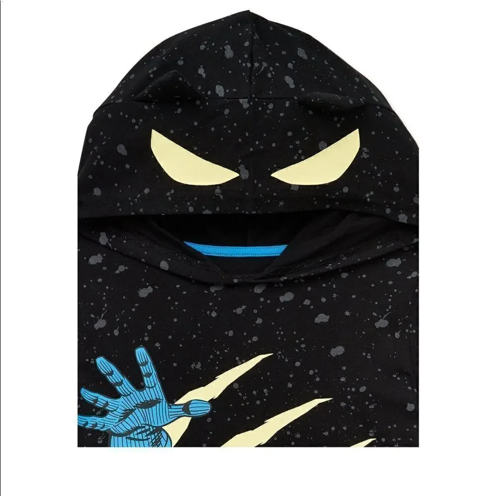 Boys Black Panther & Darth Vader Hoodie T-Shirt & Shorts 2pc Sets 2-Pack Size 5